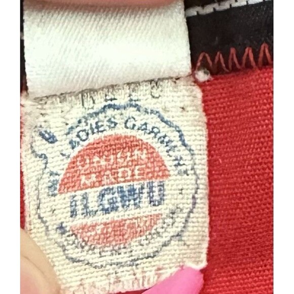 VTG 70s Rothschild Red Girls Coat (6X) Union Made ILGWU, Lined Hood Swing Coat - Picture 6 of 16